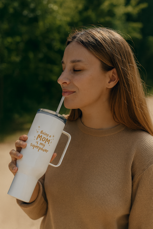 Travel mug with a handle "Super"