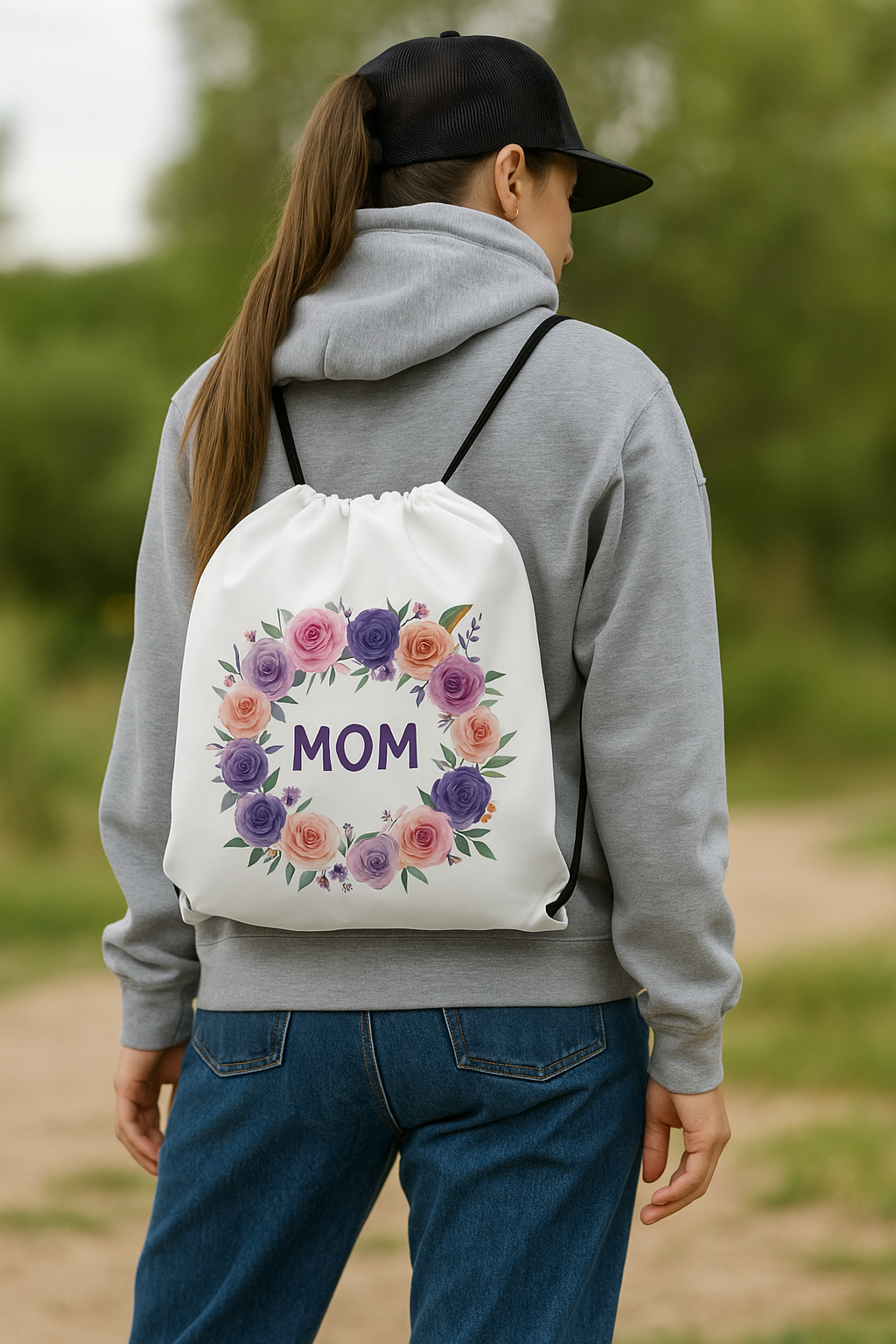 Drawstring bag "Mom"