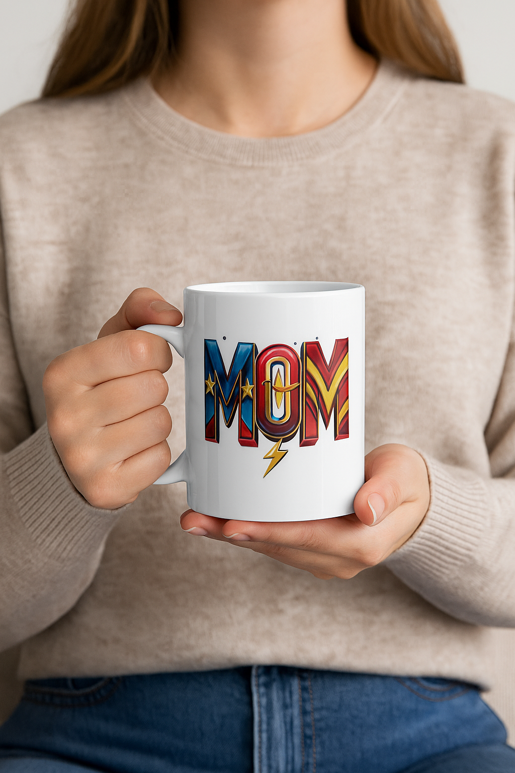 White glossy mug "Hero"